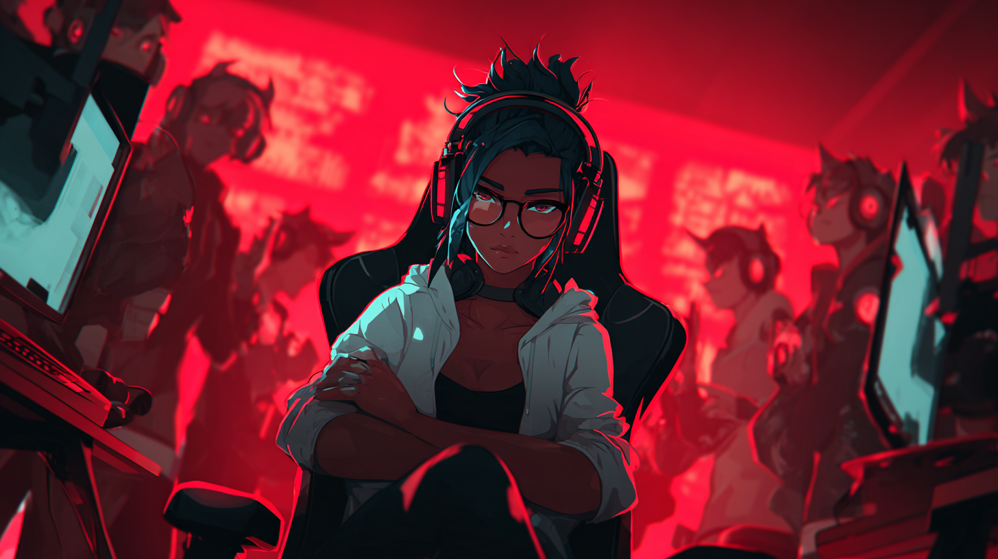 Community leader mediating discussion between gamers